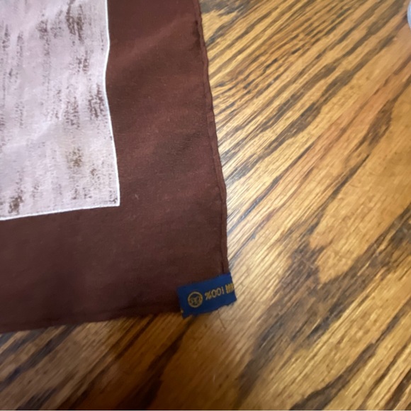 Beautiful fall inspired silk scarf.  Name tag not on scarf. - Picture 4 of 4